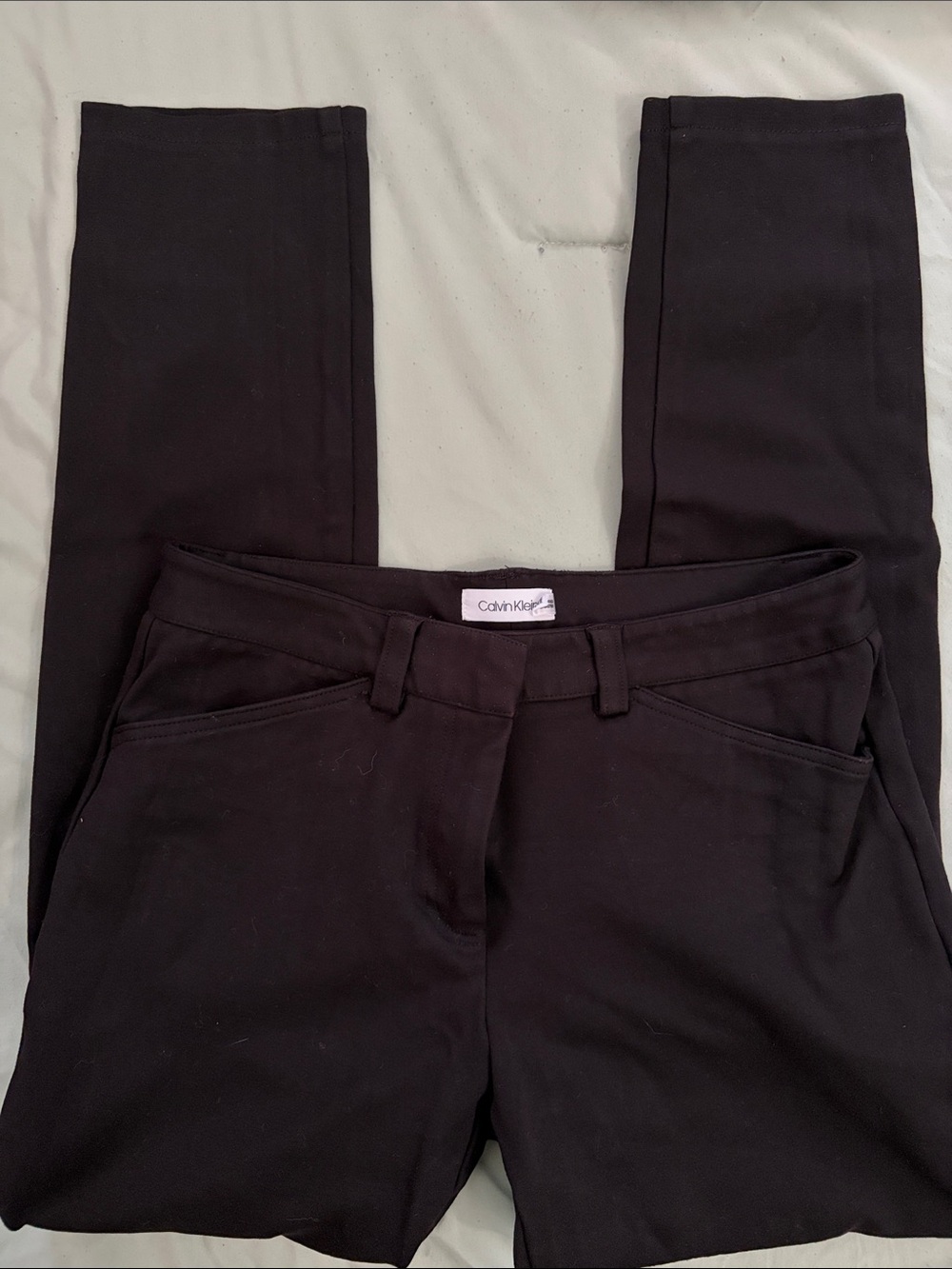 Calvin Klein Black Slim Ponte Pants